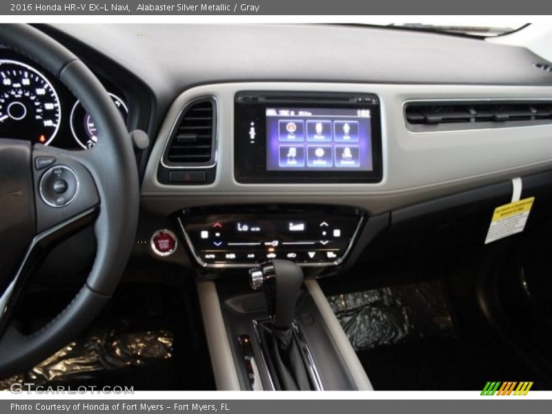 Alabaster Silver Metallic / Gray 2016 Honda HR-V EX-L Navi