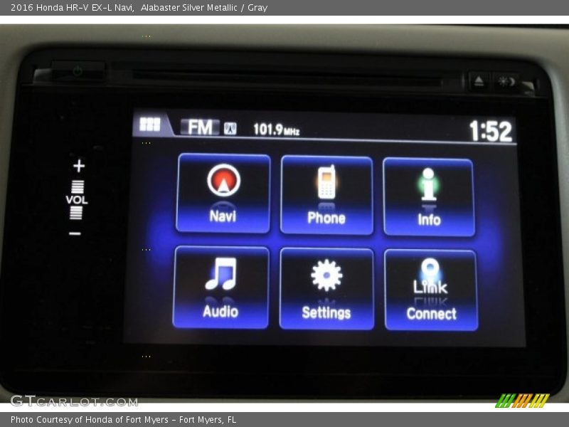 Alabaster Silver Metallic / Gray 2016 Honda HR-V EX-L Navi