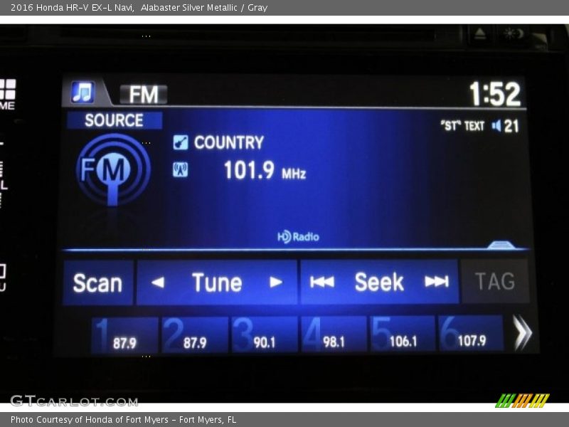 Alabaster Silver Metallic / Gray 2016 Honda HR-V EX-L Navi