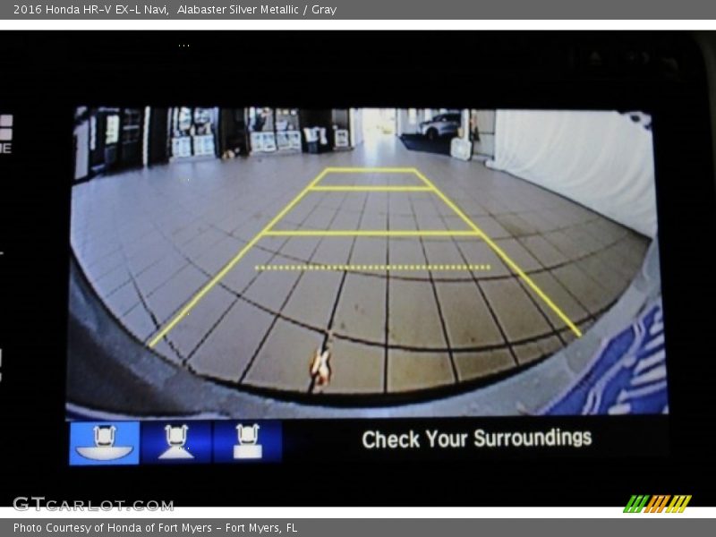 Alabaster Silver Metallic / Gray 2016 Honda HR-V EX-L Navi