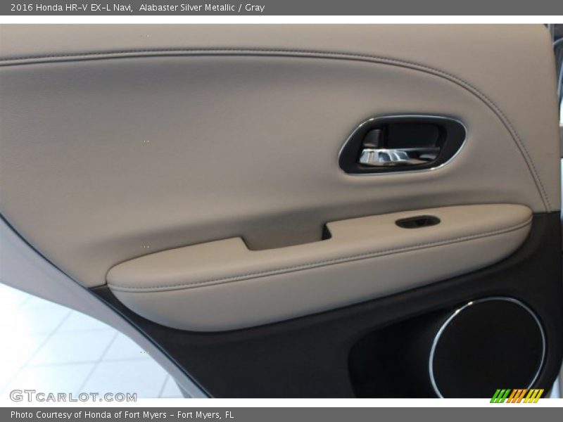 Alabaster Silver Metallic / Gray 2016 Honda HR-V EX-L Navi