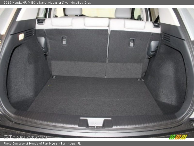 Alabaster Silver Metallic / Gray 2016 Honda HR-V EX-L Navi