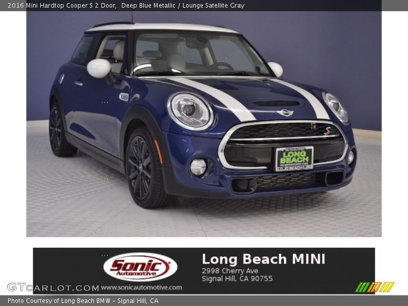 Deep Blue Metallic / Lounge Satellite Gray 2016 Mini Hardtop Cooper S 2 Door