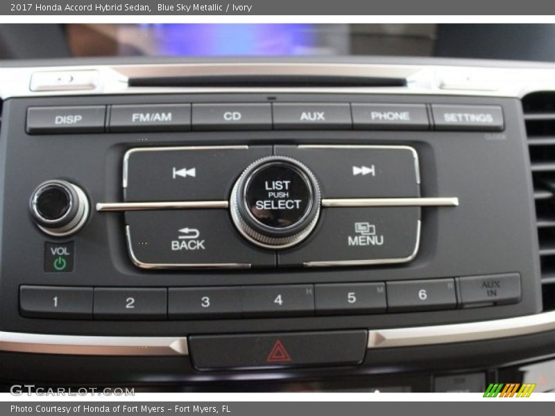 Controls of 2017 Accord Hybrid Sedan