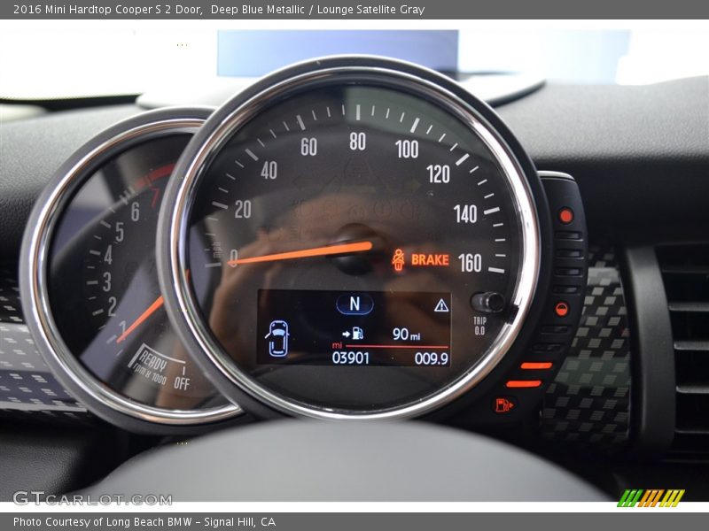 Deep Blue Metallic / Lounge Satellite Gray 2016 Mini Hardtop Cooper S 2 Door
