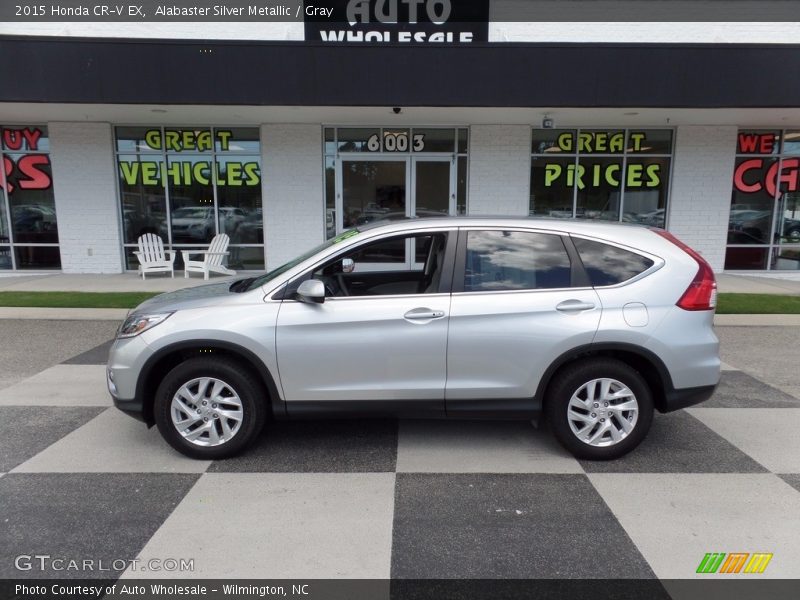 Alabaster Silver Metallic / Gray 2015 Honda CR-V EX