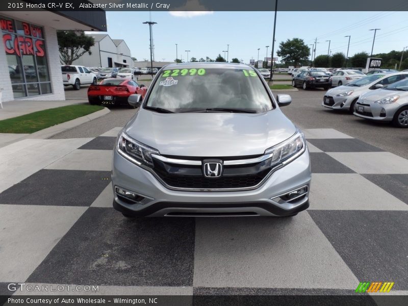 Alabaster Silver Metallic / Gray 2015 Honda CR-V EX