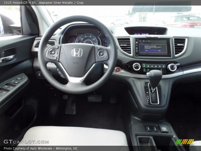 Alabaster Silver Metallic / Gray 2015 Honda CR-V EX