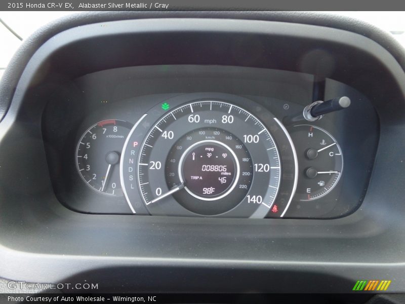 Alabaster Silver Metallic / Gray 2015 Honda CR-V EX