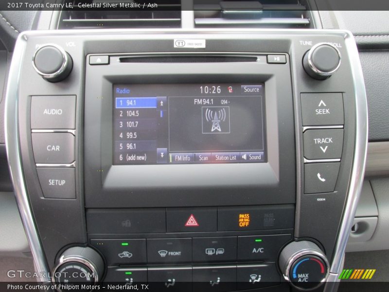 Celestial Silver Metallic / Ash 2017 Toyota Camry LE