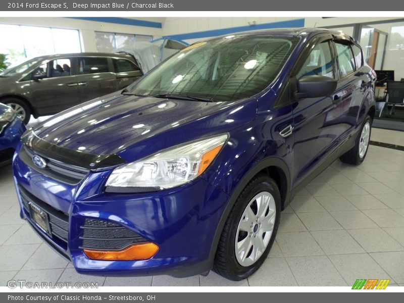 Deep Impact Blue / Charcoal Black 2014 Ford Escape S