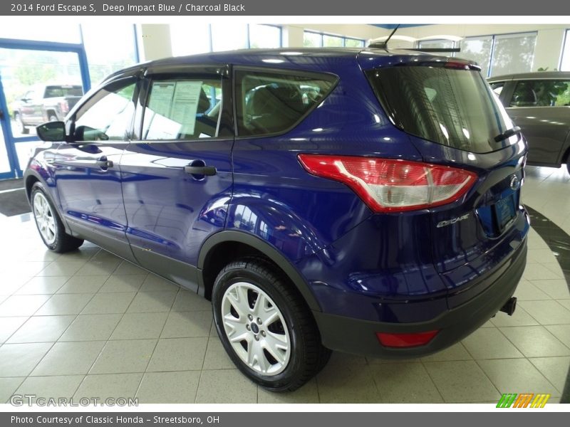 Deep Impact Blue / Charcoal Black 2014 Ford Escape S