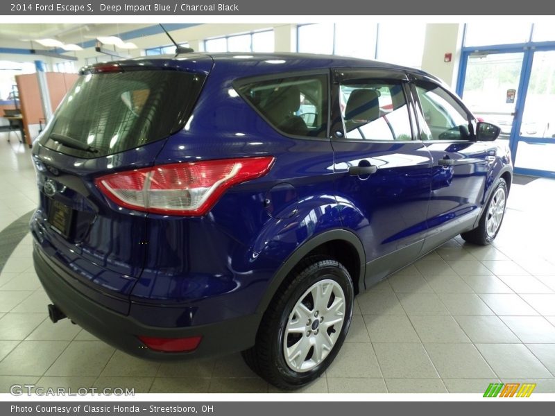 Deep Impact Blue / Charcoal Black 2014 Ford Escape S