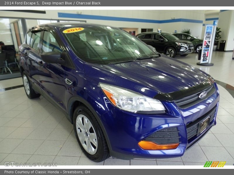 Deep Impact Blue / Charcoal Black 2014 Ford Escape S