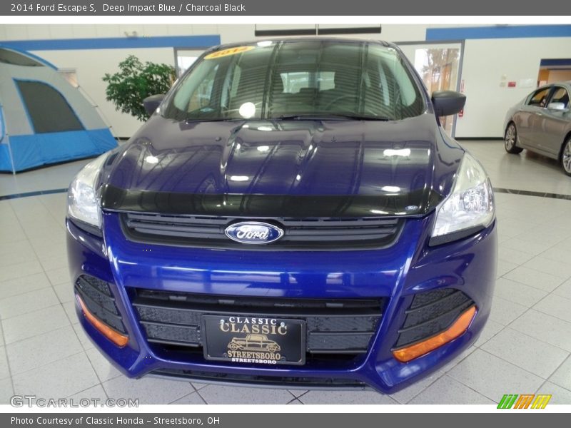 Deep Impact Blue / Charcoal Black 2014 Ford Escape S