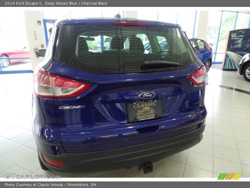 Deep Impact Blue / Charcoal Black 2014 Ford Escape S