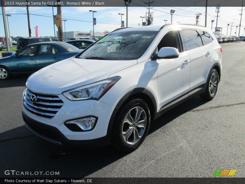 Monaco White / Black 2013 Hyundai Santa Fe GLS AWD