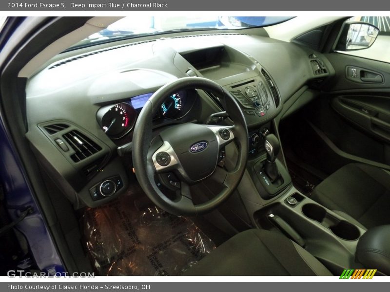 Deep Impact Blue / Charcoal Black 2014 Ford Escape S