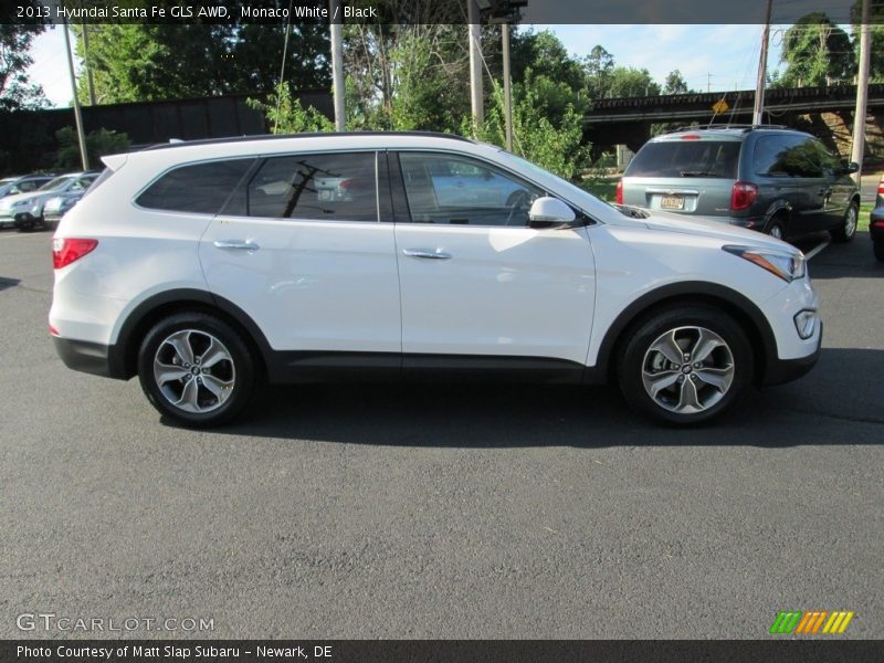 Monaco White / Black 2013 Hyundai Santa Fe GLS AWD