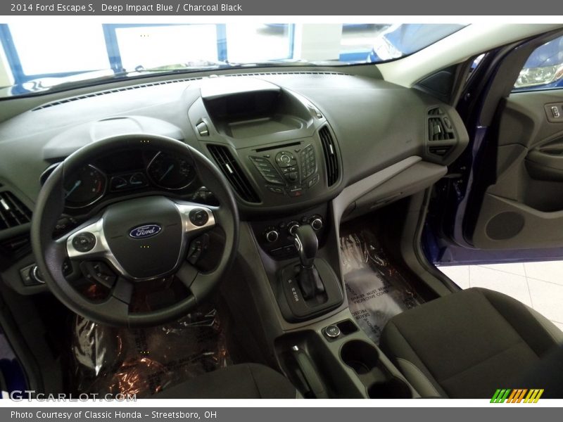 Deep Impact Blue / Charcoal Black 2014 Ford Escape S