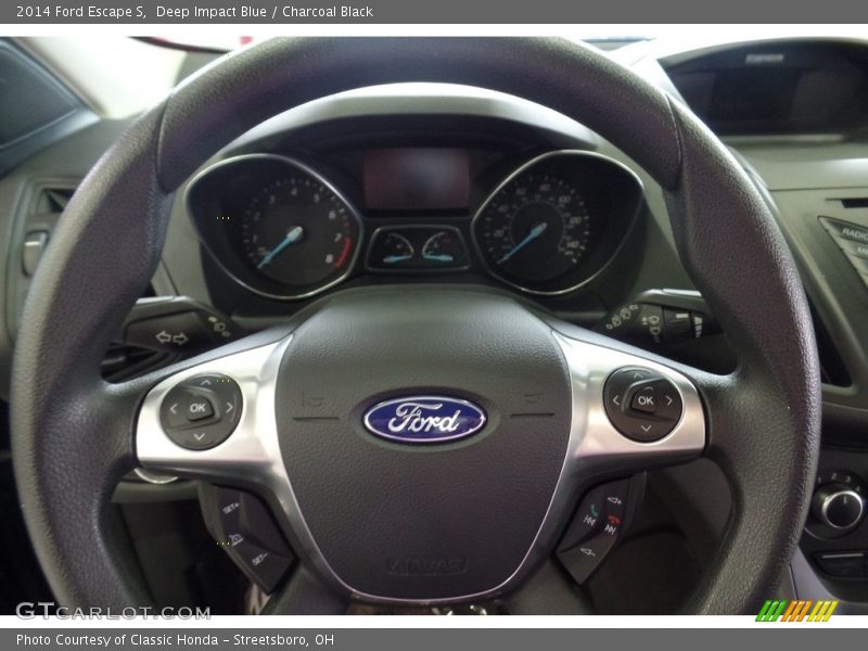 Deep Impact Blue / Charcoal Black 2014 Ford Escape S