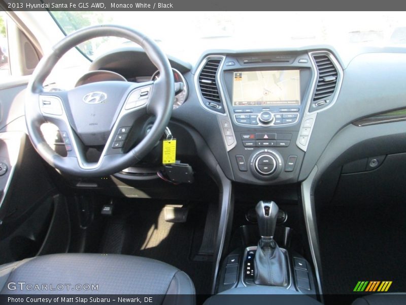 Monaco White / Black 2013 Hyundai Santa Fe GLS AWD
