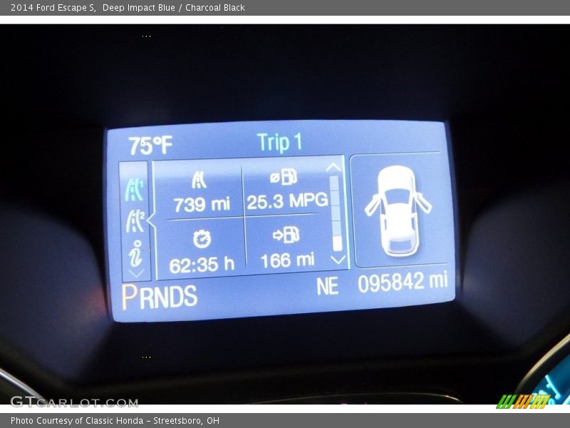 Deep Impact Blue / Charcoal Black 2014 Ford Escape S