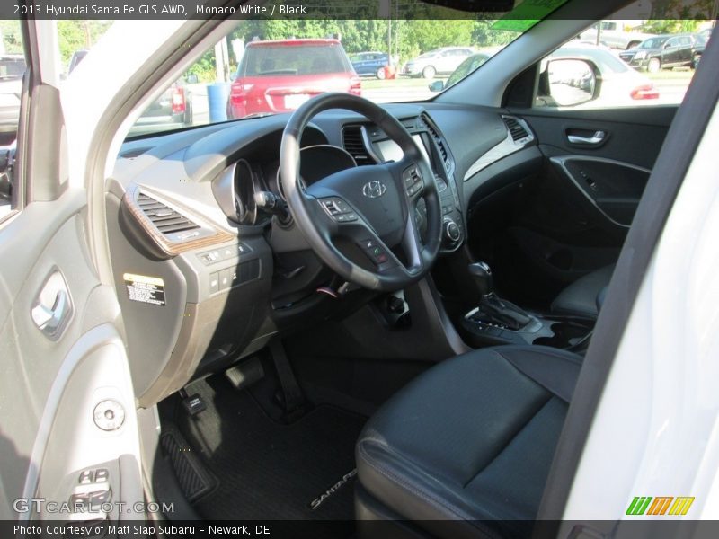 Monaco White / Black 2013 Hyundai Santa Fe GLS AWD