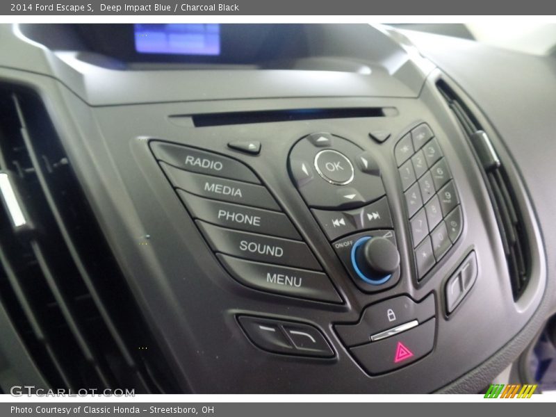 Deep Impact Blue / Charcoal Black 2014 Ford Escape S