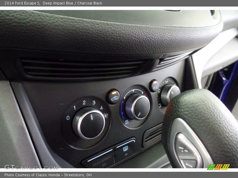 Deep Impact Blue / Charcoal Black 2014 Ford Escape S