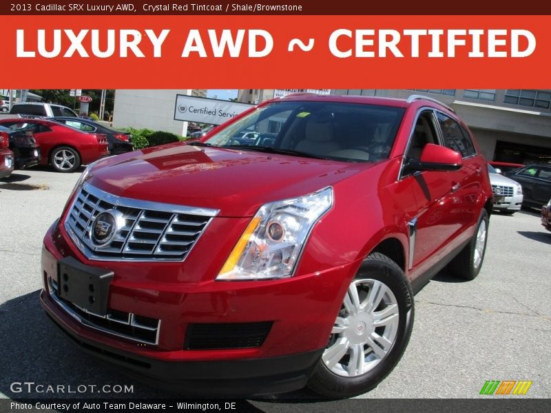 Crystal Red Tintcoat / Shale/Brownstone 2013 Cadillac SRX Luxury AWD