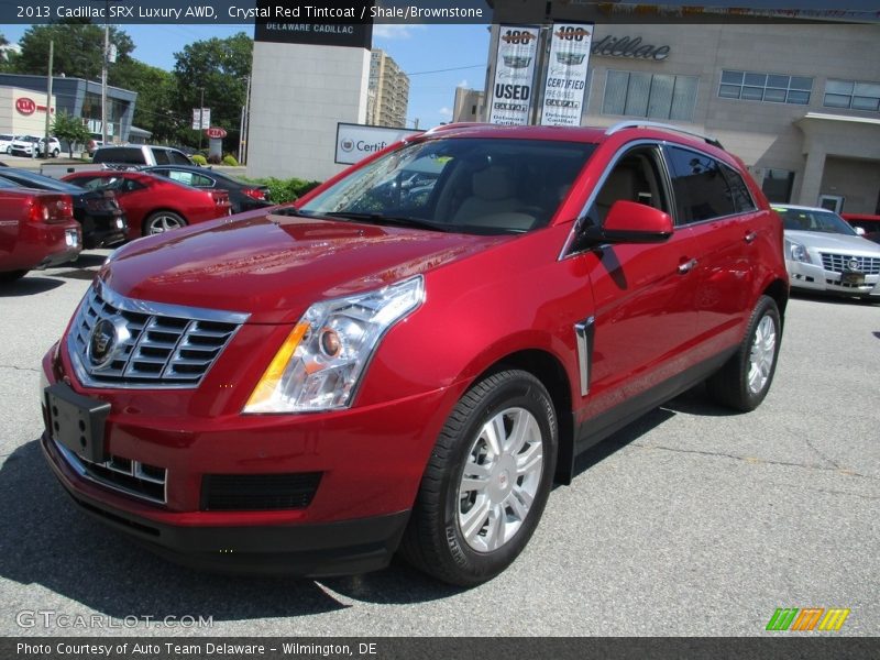 Crystal Red Tintcoat / Shale/Brownstone 2013 Cadillac SRX Luxury AWD