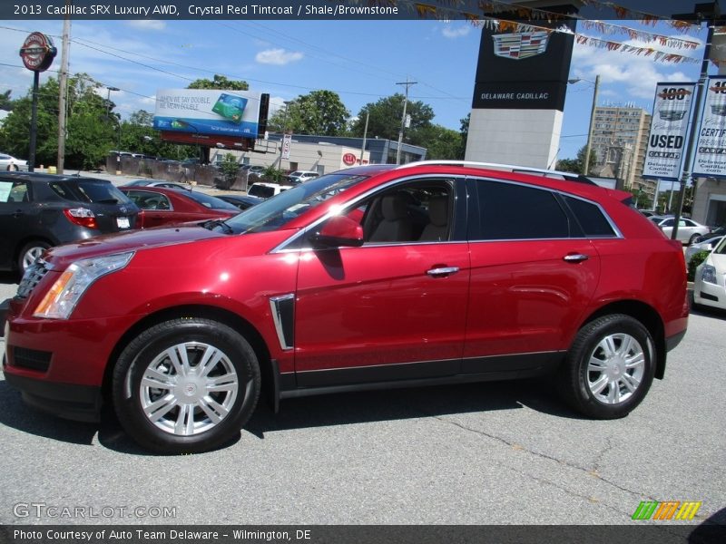 Crystal Red Tintcoat / Shale/Brownstone 2013 Cadillac SRX Luxury AWD
