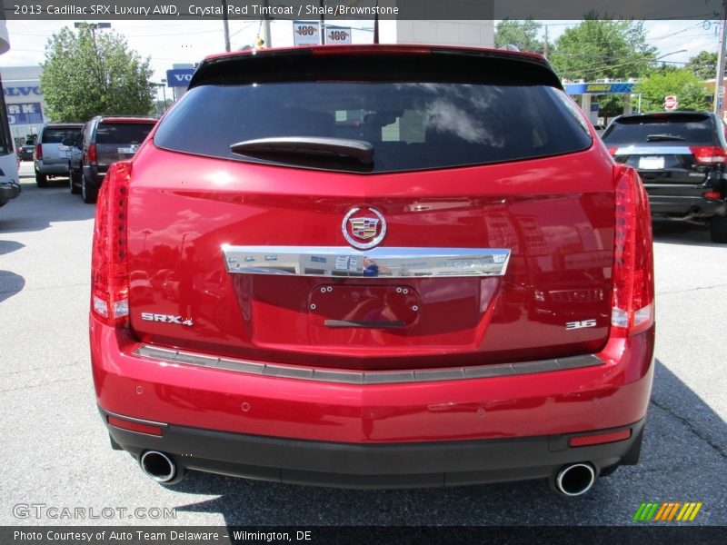 Crystal Red Tintcoat / Shale/Brownstone 2013 Cadillac SRX Luxury AWD