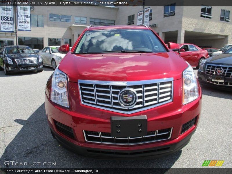 Crystal Red Tintcoat / Shale/Brownstone 2013 Cadillac SRX Luxury AWD
