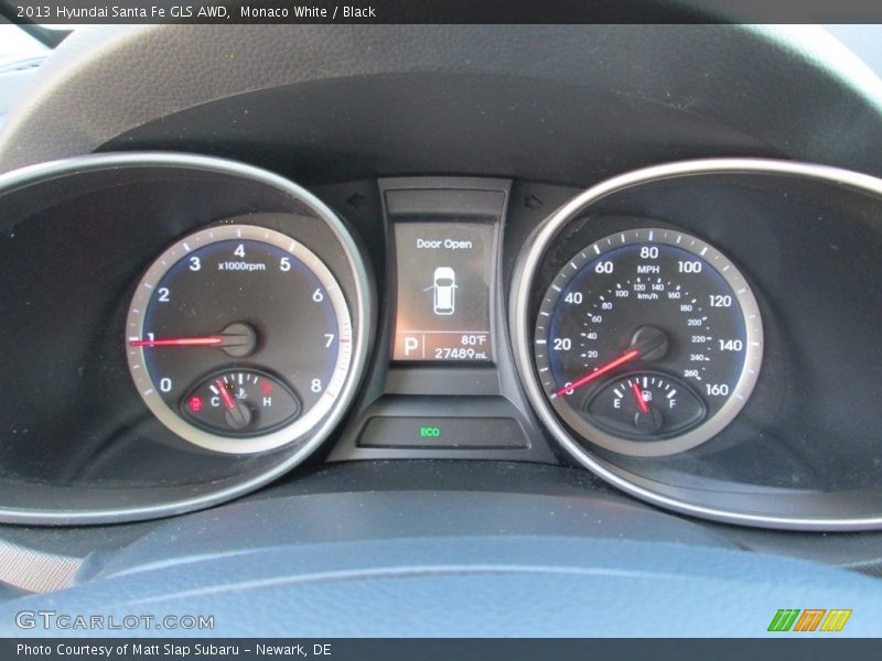 Monaco White / Black 2013 Hyundai Santa Fe GLS AWD