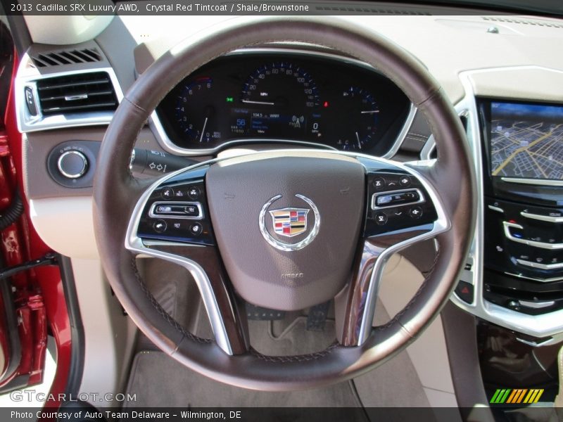 Crystal Red Tintcoat / Shale/Brownstone 2013 Cadillac SRX Luxury AWD