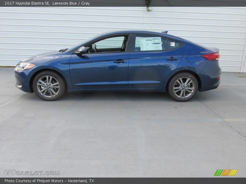 Lakeside Blue / Gray 2017 Hyundai Elantra SE