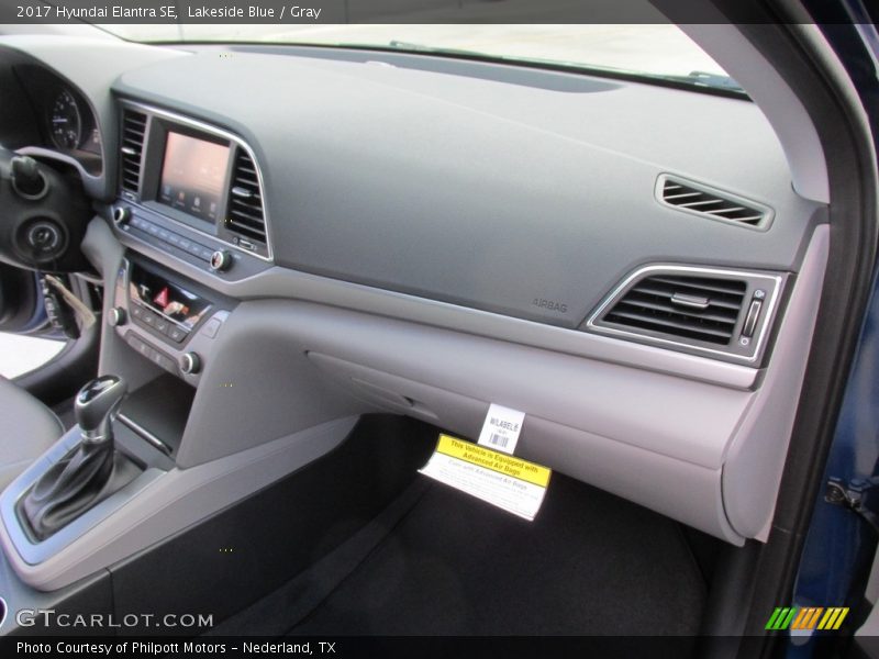 Lakeside Blue / Gray 2017 Hyundai Elantra SE