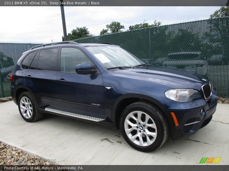 Deep Sea Blue Metallic / Black 2011 BMW X5 xDrive 35i