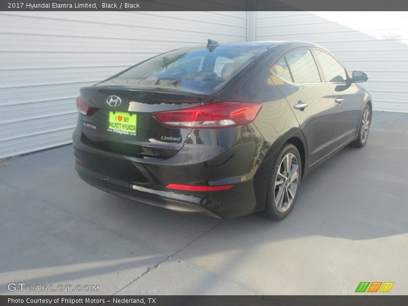 Black / Black 2017 Hyundai Elantra Limited