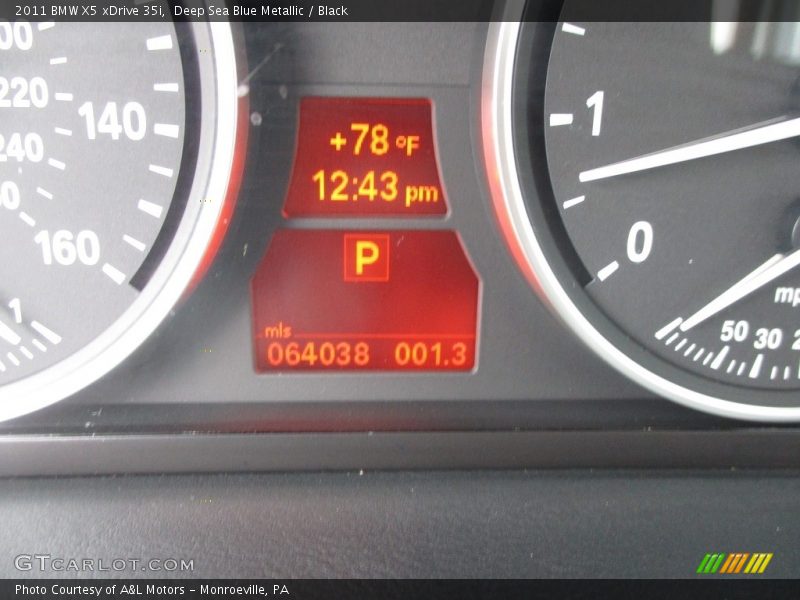 Deep Sea Blue Metallic / Black 2011 BMW X5 xDrive 35i
