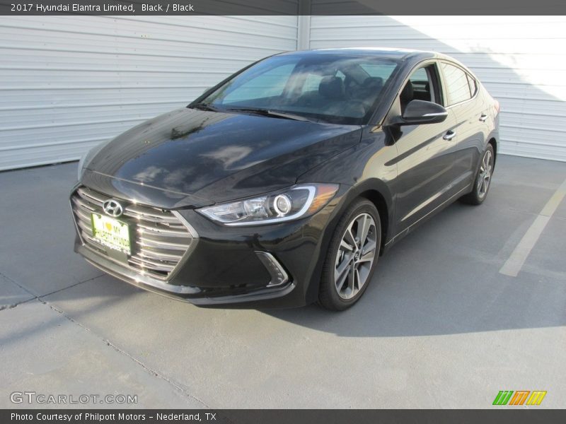 Black / Black 2017 Hyundai Elantra Limited