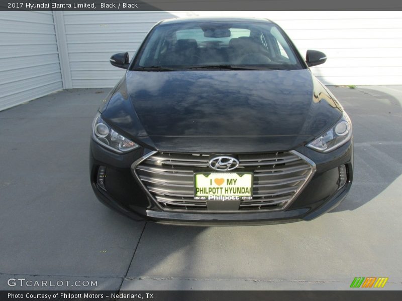 Black / Black 2017 Hyundai Elantra Limited