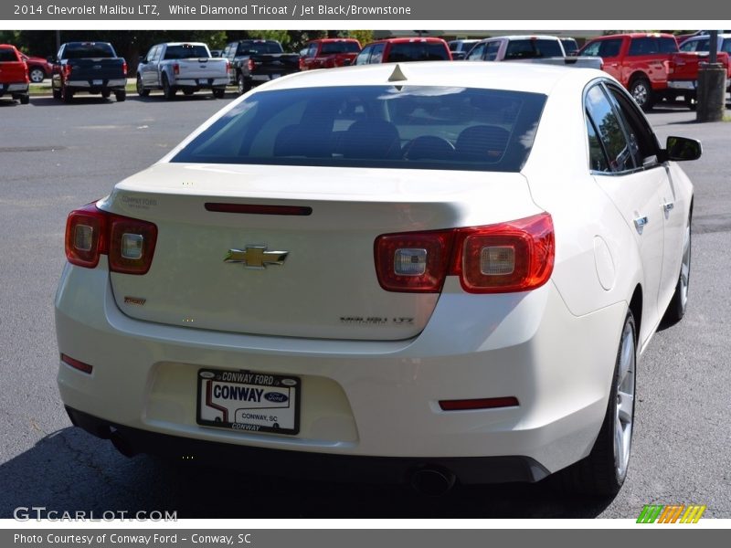 White Diamond Tricoat / Jet Black/Brownstone 2014 Chevrolet Malibu LTZ