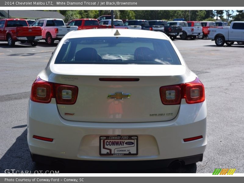 White Diamond Tricoat / Jet Black/Brownstone 2014 Chevrolet Malibu LTZ