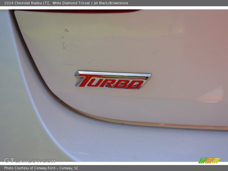 White Diamond Tricoat / Jet Black/Brownstone 2014 Chevrolet Malibu LTZ