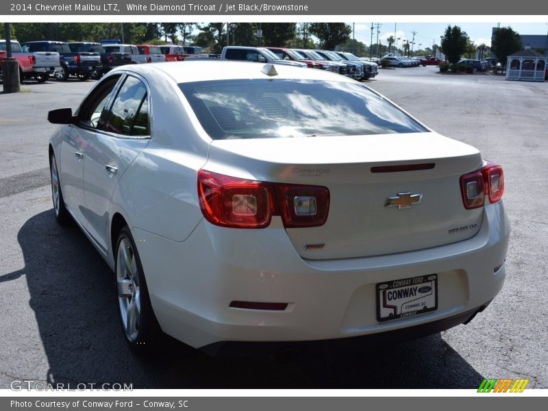 White Diamond Tricoat / Jet Black/Brownstone 2014 Chevrolet Malibu LTZ