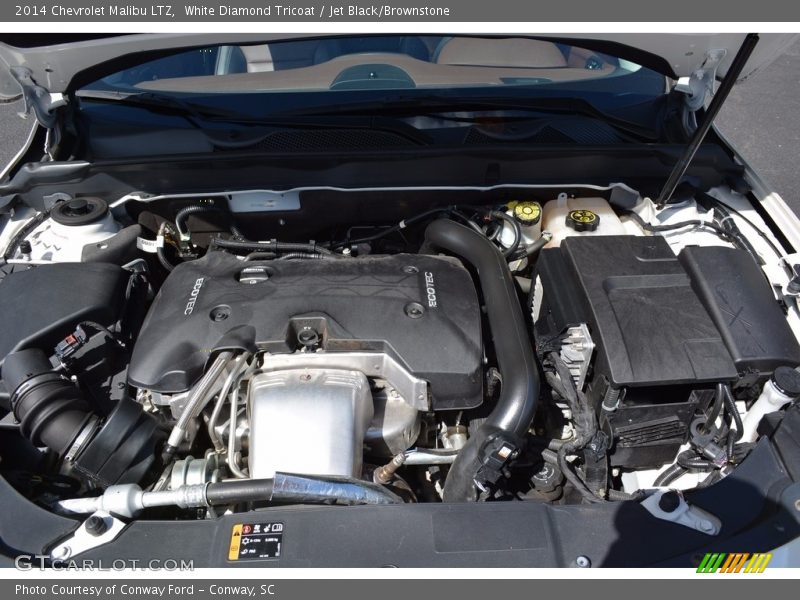 White Diamond Tricoat / Jet Black/Brownstone 2014 Chevrolet Malibu LTZ