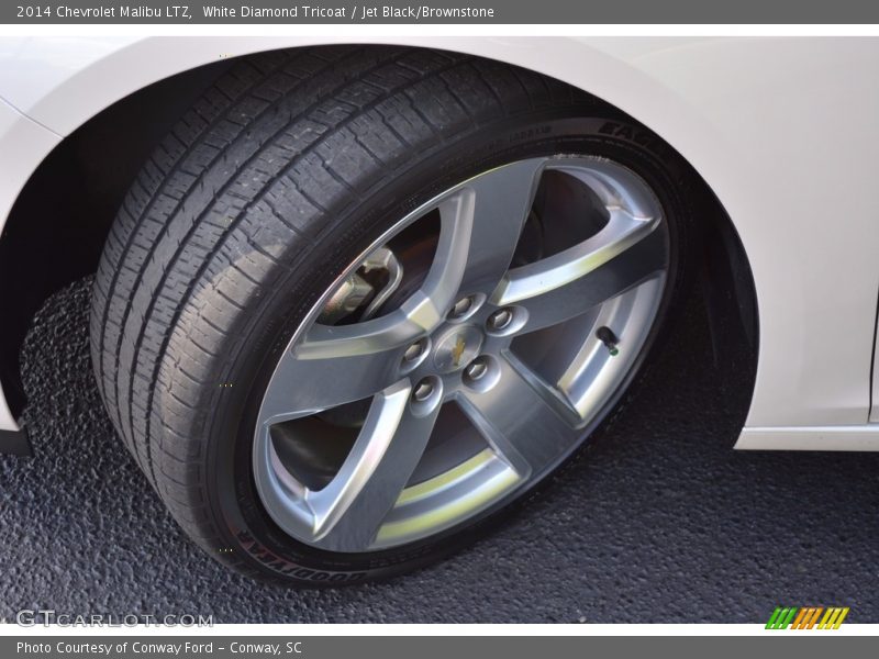 White Diamond Tricoat / Jet Black/Brownstone 2014 Chevrolet Malibu LTZ